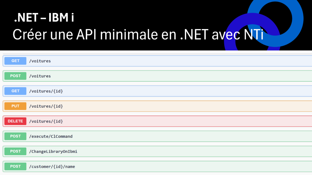 Main image of the article “Minimal .NET C# REST API on IBM i/AS400 with NTi DataProvider”