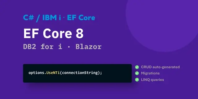 Main image of "Create a Blazor Server CRUD Application with EF Core 8 and DB2 for i" article