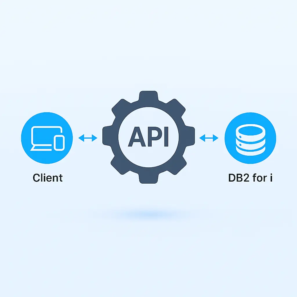 Illustration d’une API REST DB2 for i avec NTi